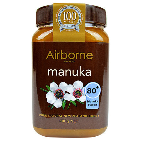 Airborne Manuka Honey 80+Manuka Pollen, 500g - Manuka Canada, Honey World Store