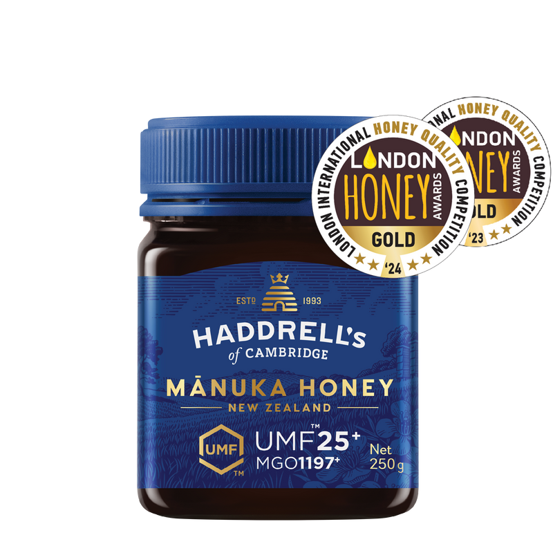 HADDRELLS of Cambridge Manuka Honey UMF 25+, MGO 1250 mg/kg, 250g
