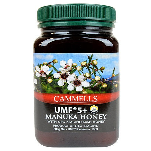 CAMMELLS Manuka Honey UMF 5+, MGO 83 mg/kg, 500g - Manuka Canada, Honey World Store