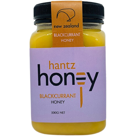 HANTZ Blackcurrant blossom Honey, 500g, New Zealand