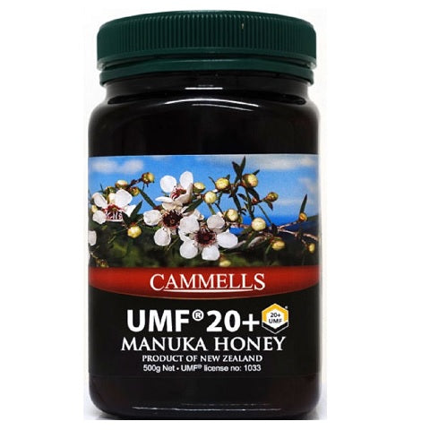 CAMMELLS Manuka Honey UMF 20+, MGO 829 mg/kg, 500g - Manuka Canada, Honey World Store