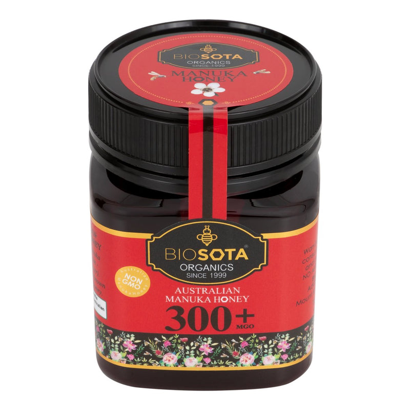 BioSota Organics MANUKA Honey MGO 300+ (Lab Test MGO 375 mg/kg), 250g - Manuka Canada, Honey World Store